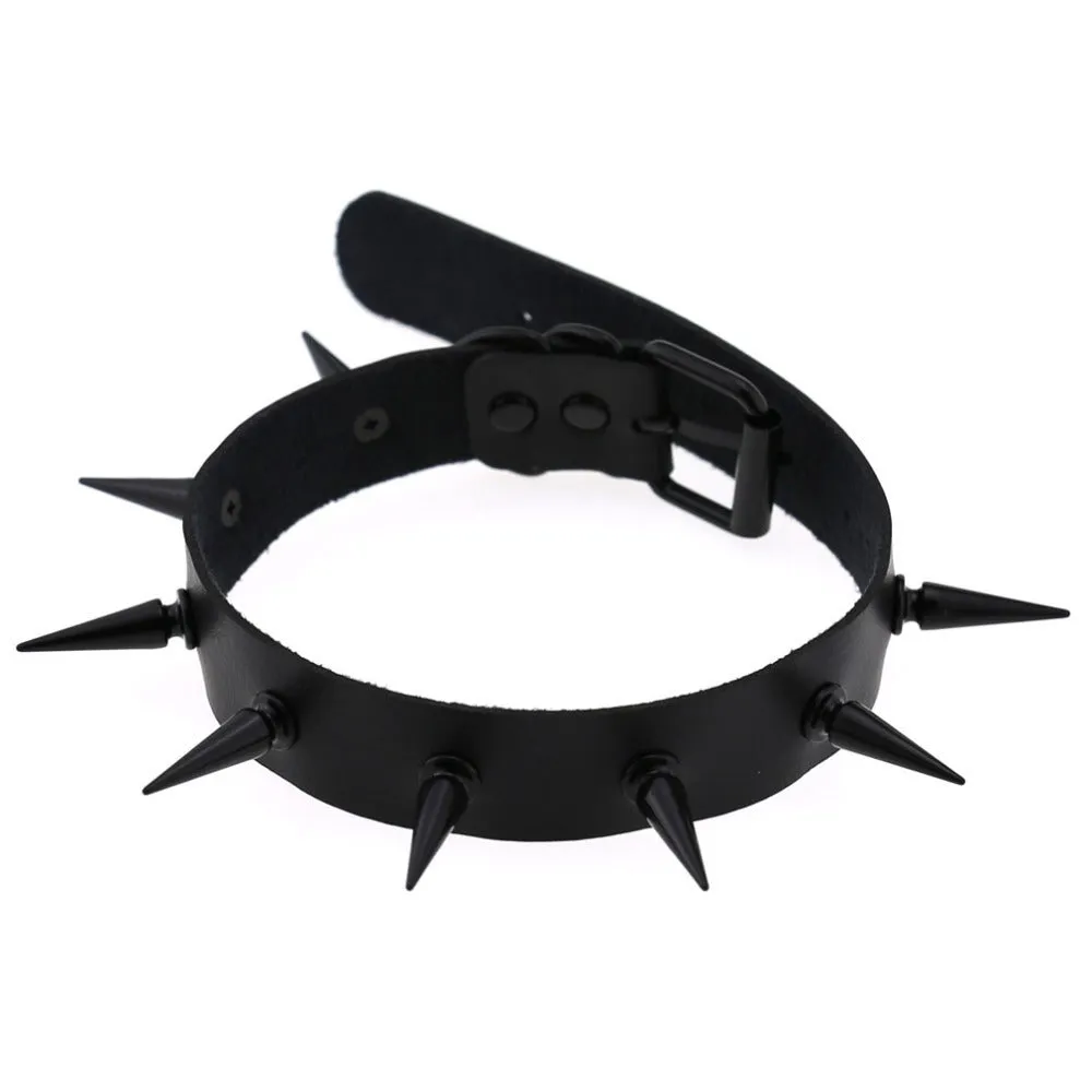 Dark Witch's Spiked Choker Collar / Gothic Style Accessories for Men and Women