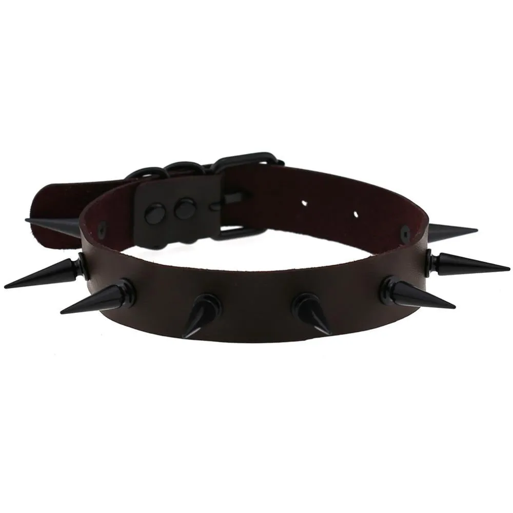 Dark Witch's Spiked Choker Collar / Gothic Style Accessories for Men and Women