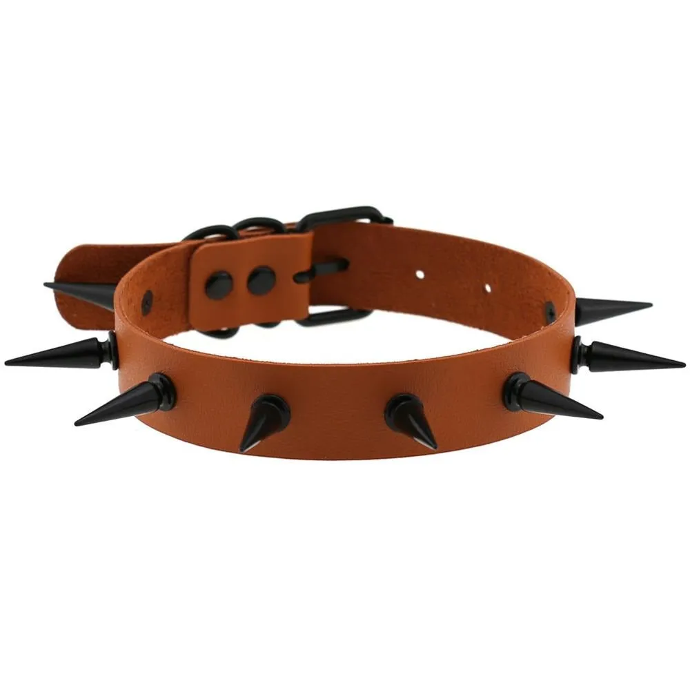 Dark Witch's Spiked Choker Collar / Gothic Style Accessories for Men and Women