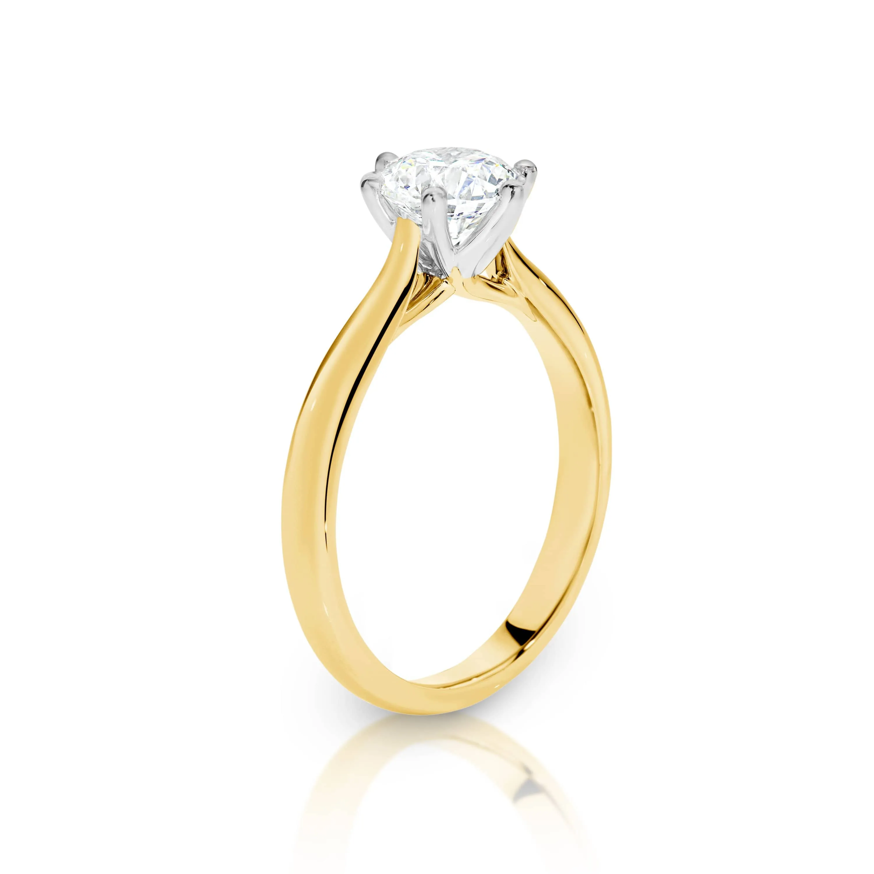 Dawn | Round Brilliant Solitaire Diamond Engagement Ring - Six Prong