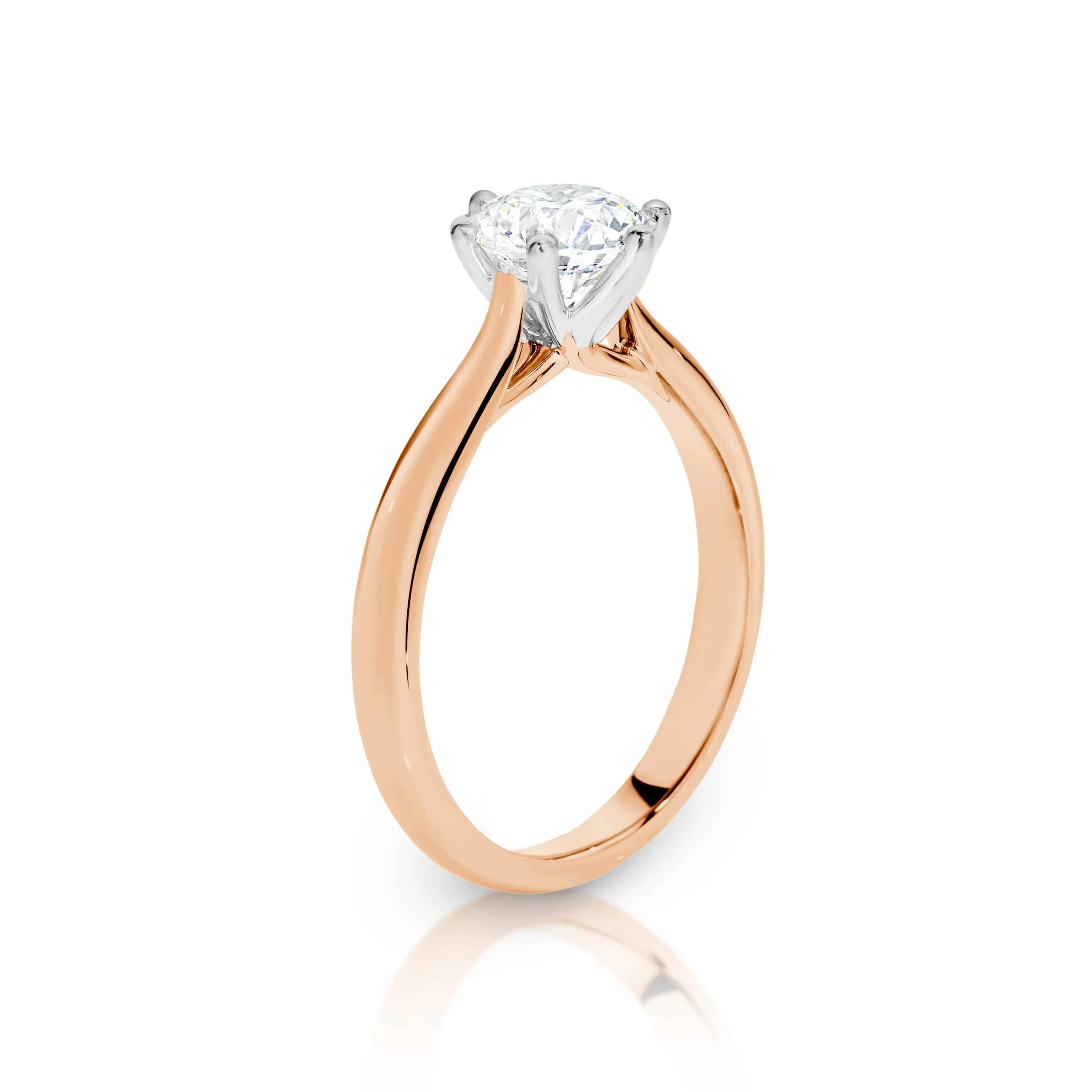 Dawn | Round Brilliant Solitaire Diamond Engagement Ring - Six Prong