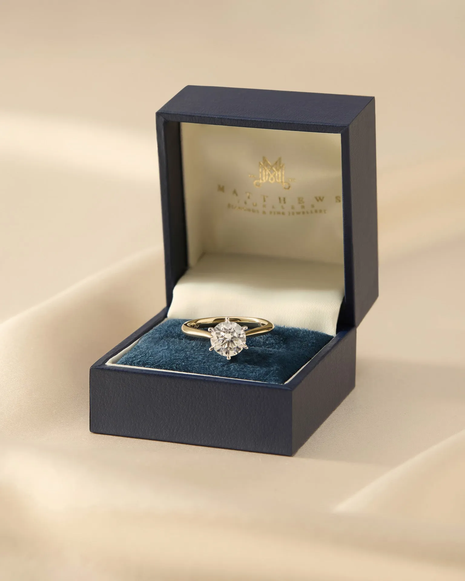 Dawn | Round Brilliant Solitaire Diamond Engagement Ring - Six Prong