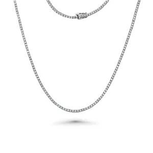 Diamond Tennis Necklace (8.05 ct.) 2.3 mm 4-Prongs Setting in 14K Gold