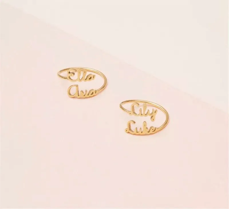 Double name ring in Arabic or English or both