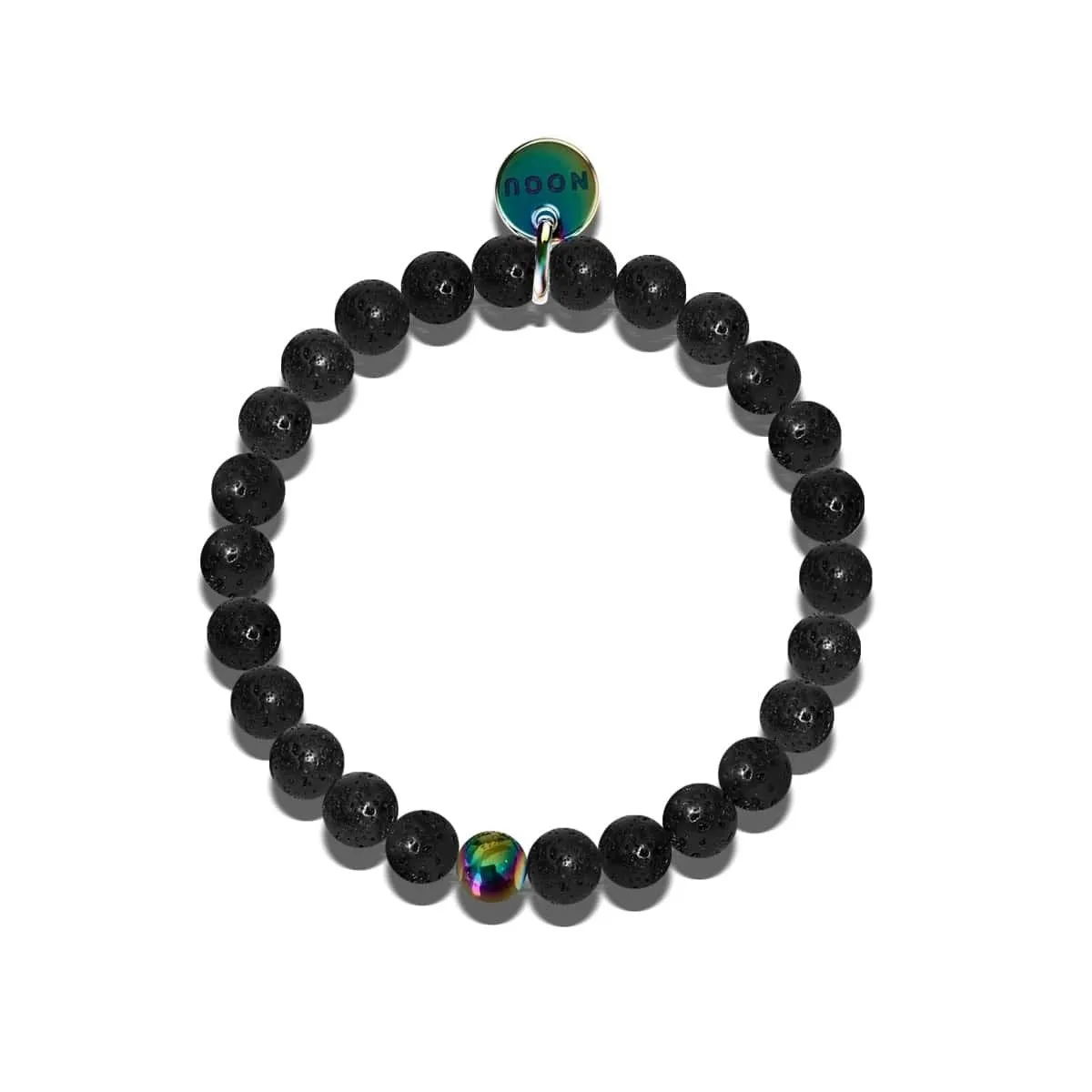 Etna | Unicorn Silver | Black Lava Rock Diffuser Bracelet