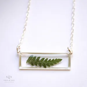 Fern Minimalist Bar Necklace