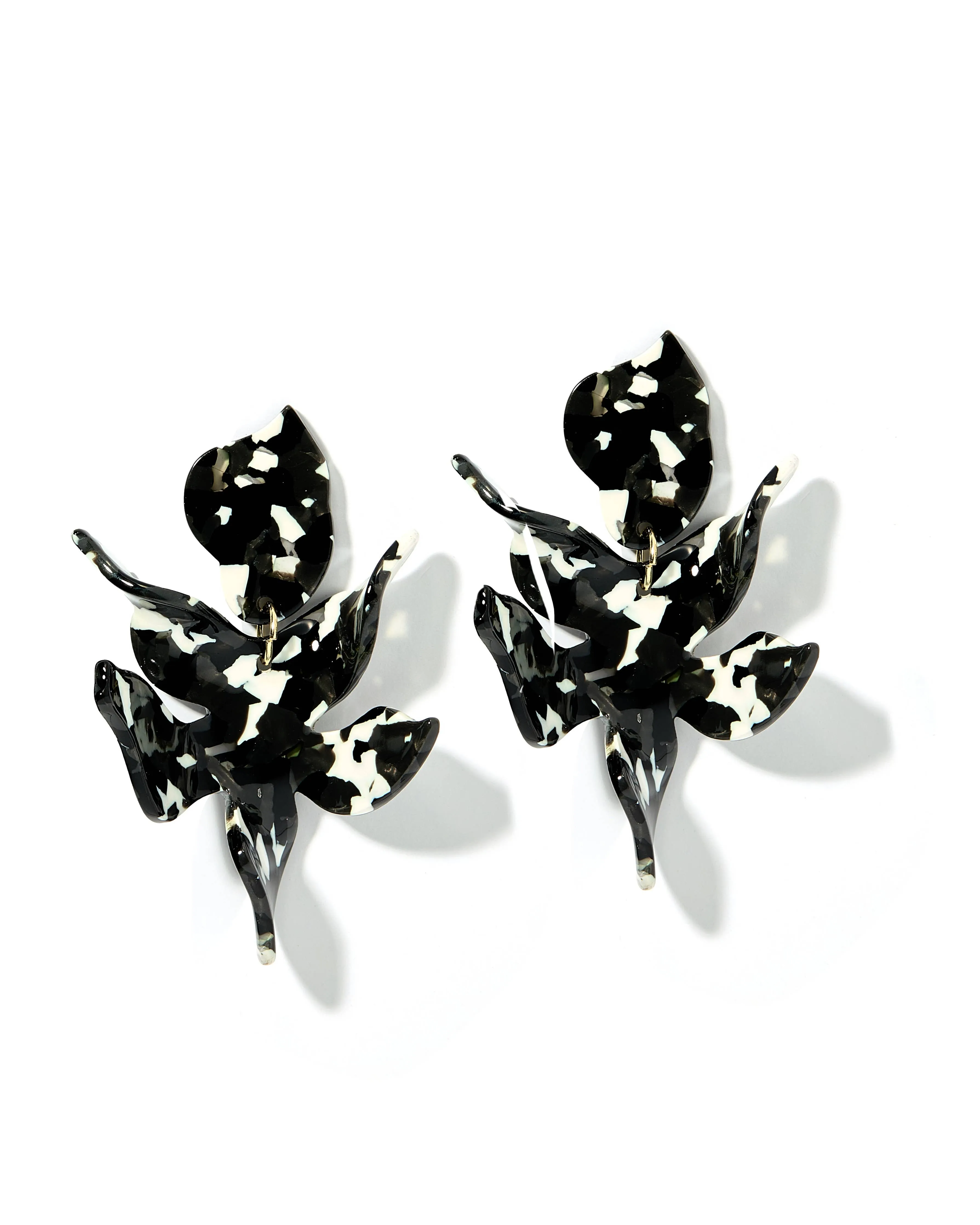 Flora Black & White Earrings