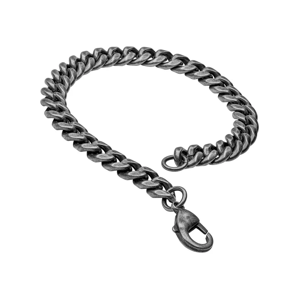 Fred Bennett Stainless Steel Mens Bracelet B5470 - Gunmetal Grey Matt finish