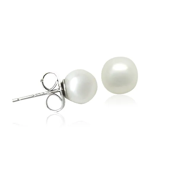 Freshwater Pearl  Round Earrings