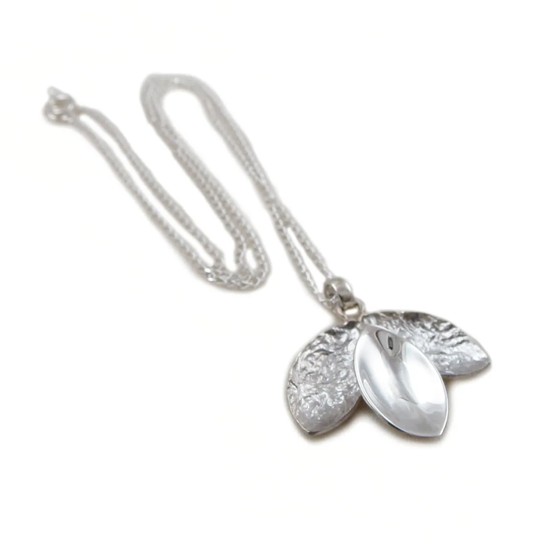 Fruit and Leaf Sterling Silver Chain Necklace