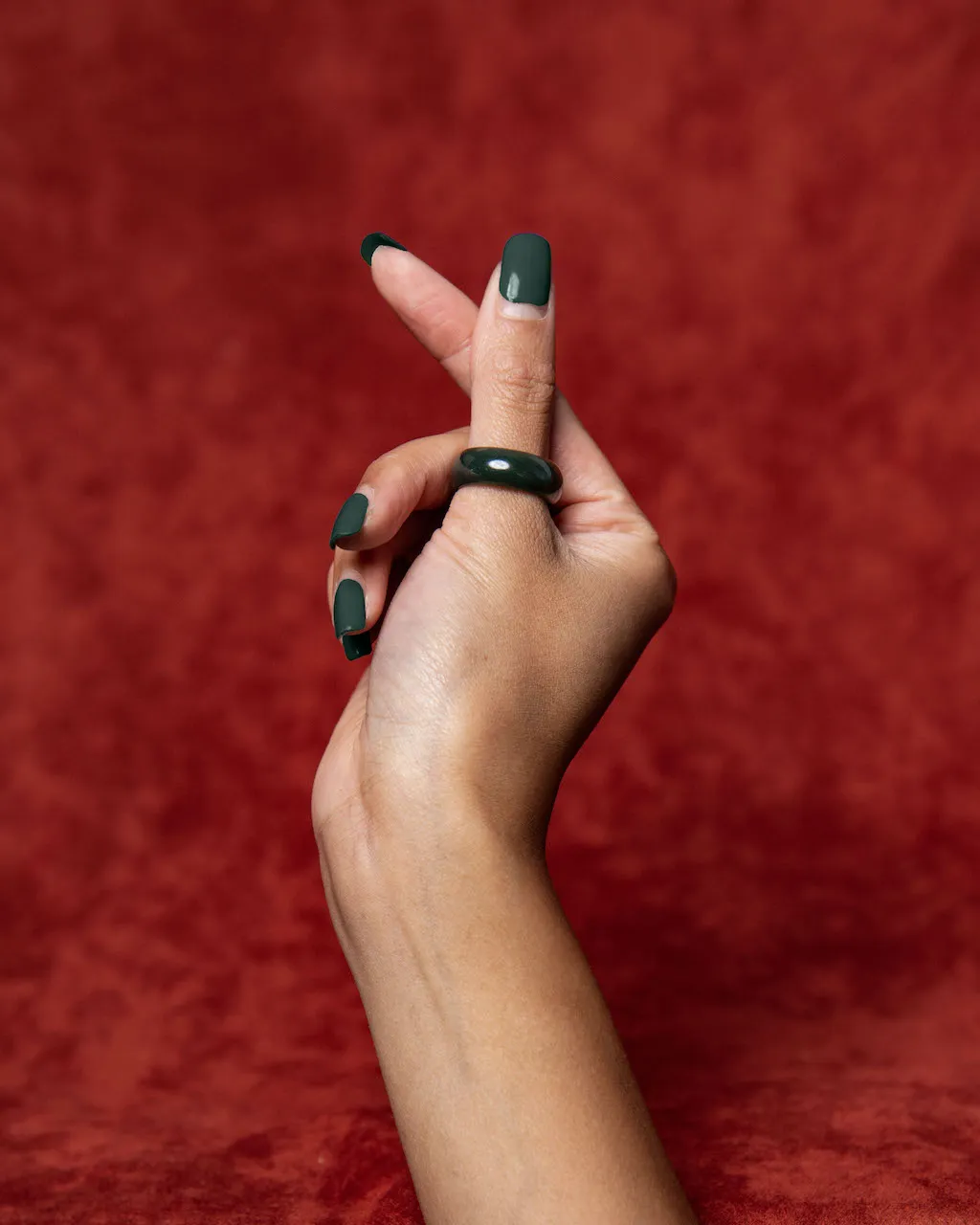 GanQing Dark Jade Ring