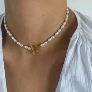 Gold and Pearl Necklace