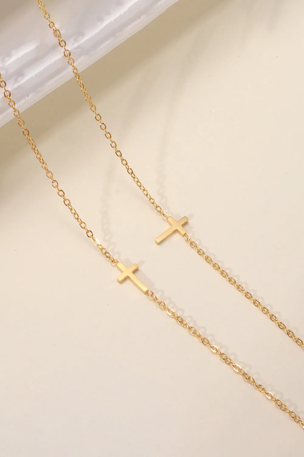 Gold Cross Pendant Necklace