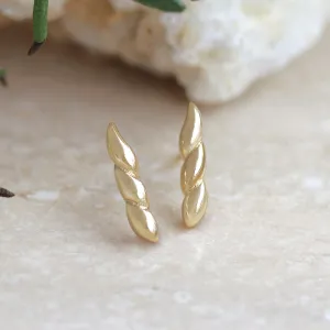 Gold Plated Spiral Studs