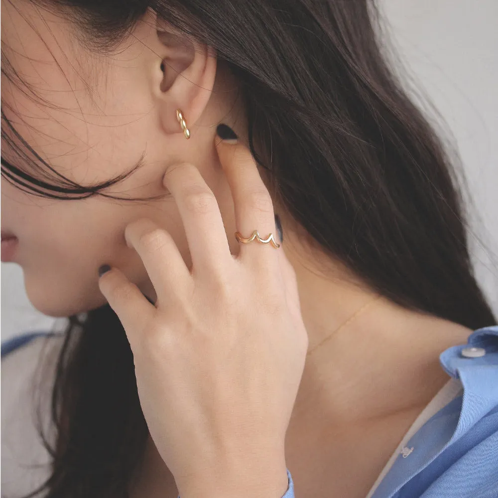 Gold Plated Spiral Studs