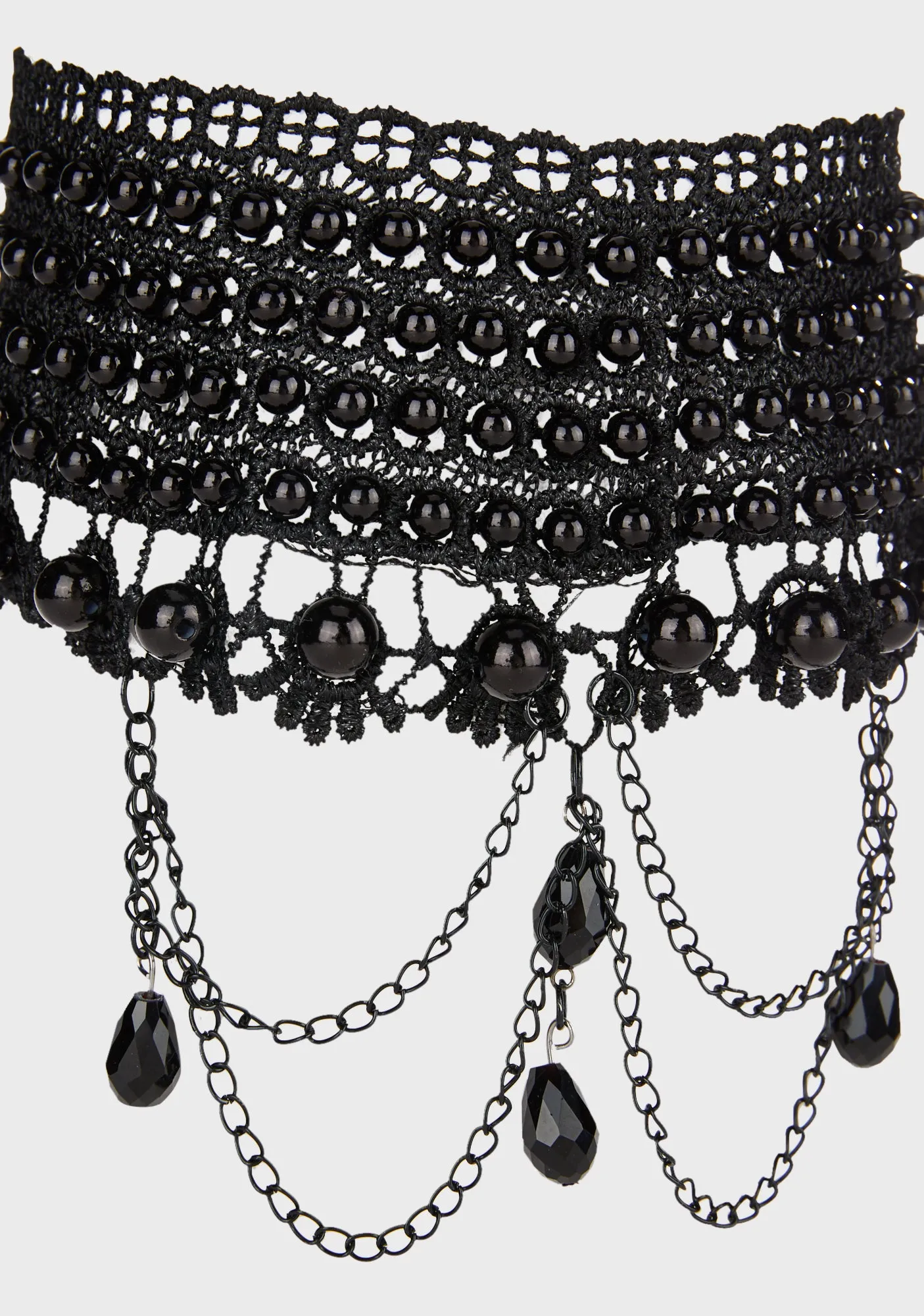 Gothic Gorgeous Black Pearly Choker