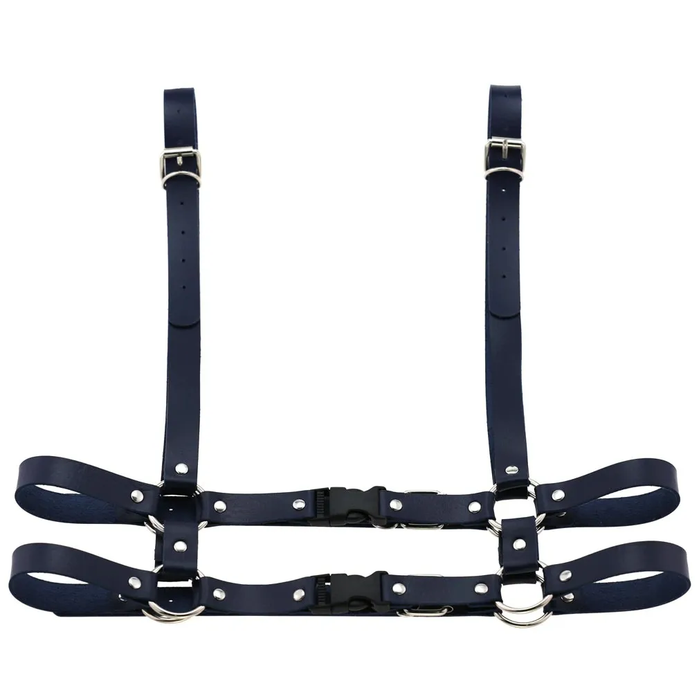 Gothic Punk Leather Body Harness for Women / Shoulder To Waist Harajuku Jewelry Chains