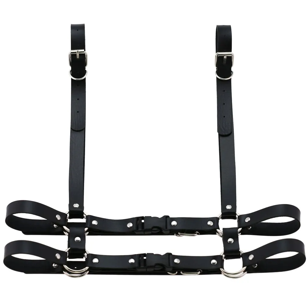 Gothic Punk Leather Body Harness for Women / Shoulder To Waist Harajuku Jewelry Chains