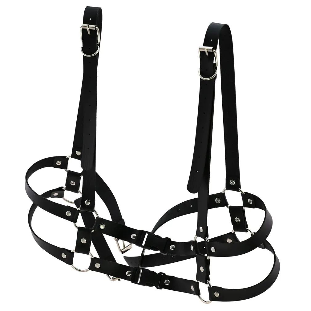 Gothic Punk Leather Body Harness for Women / Shoulder To Waist Harajuku Jewelry Chains