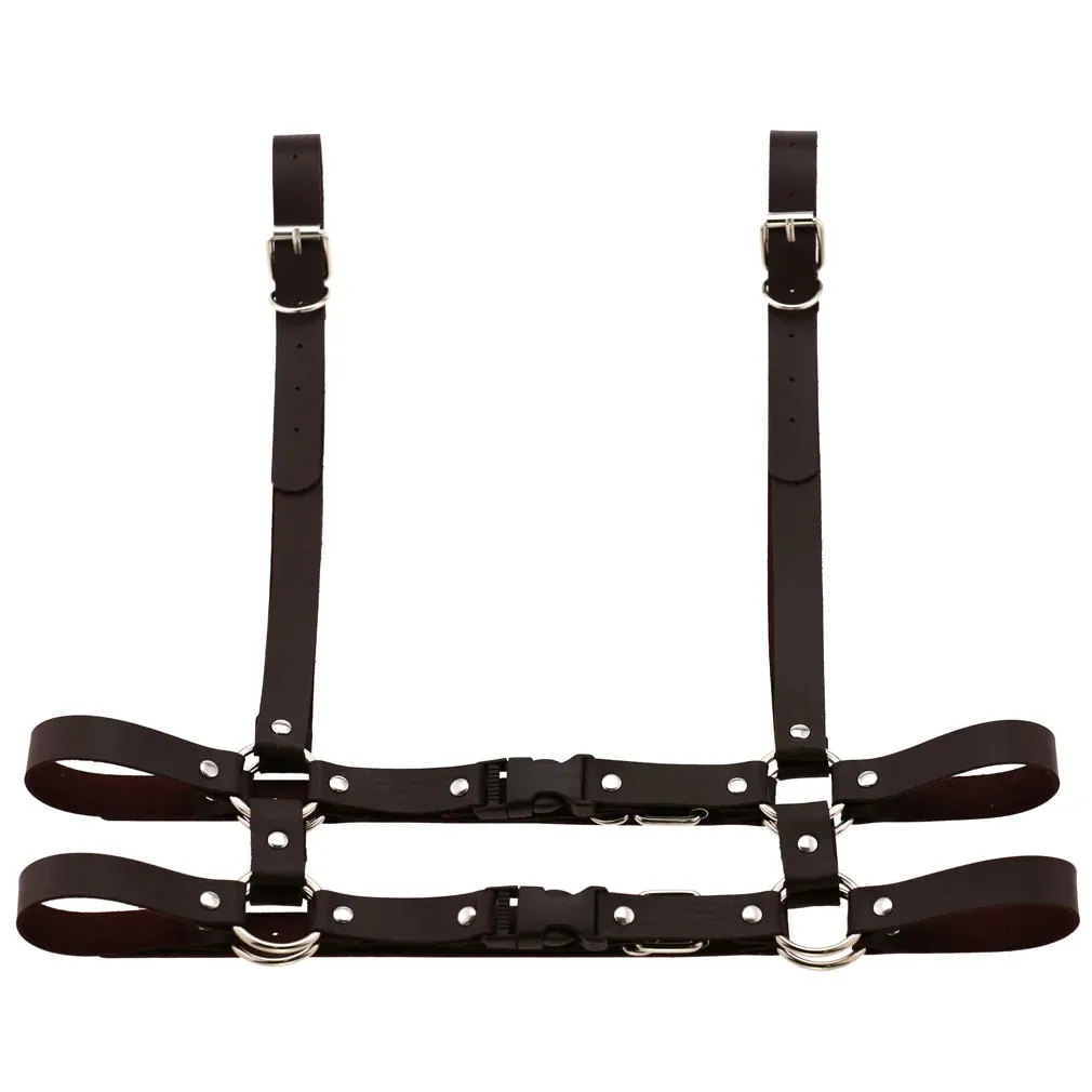 Gothic Punk Leather Body Harness for Women / Shoulder To Waist Harajuku Jewelry Chains