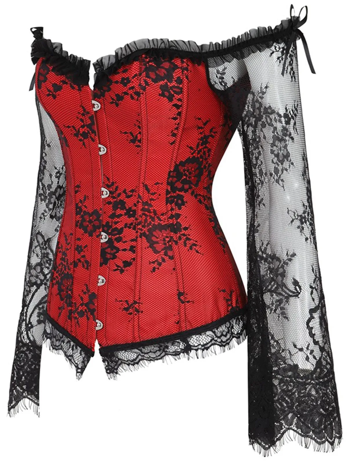 Halloween Steampunk Lace Patchwork Corset