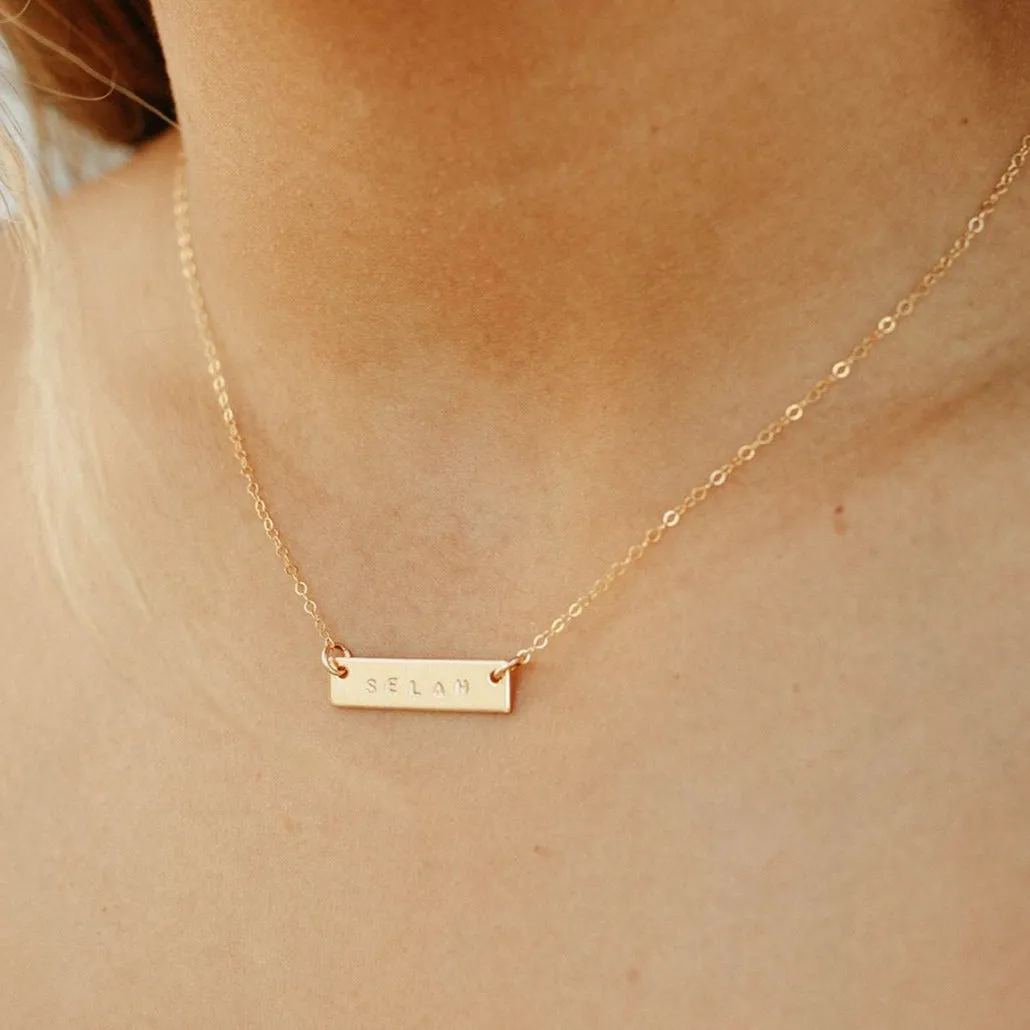 Horizontal Pendant Necklace