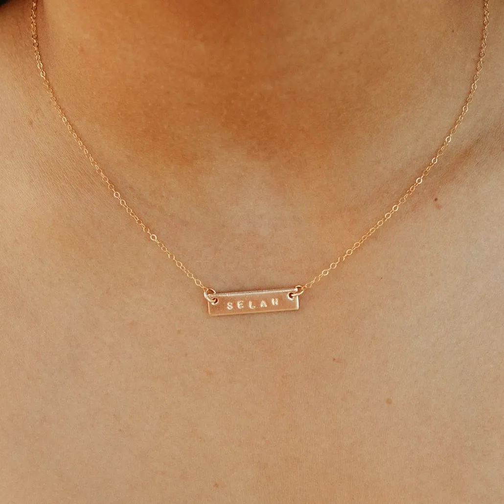 Horizontal Pendant Necklace