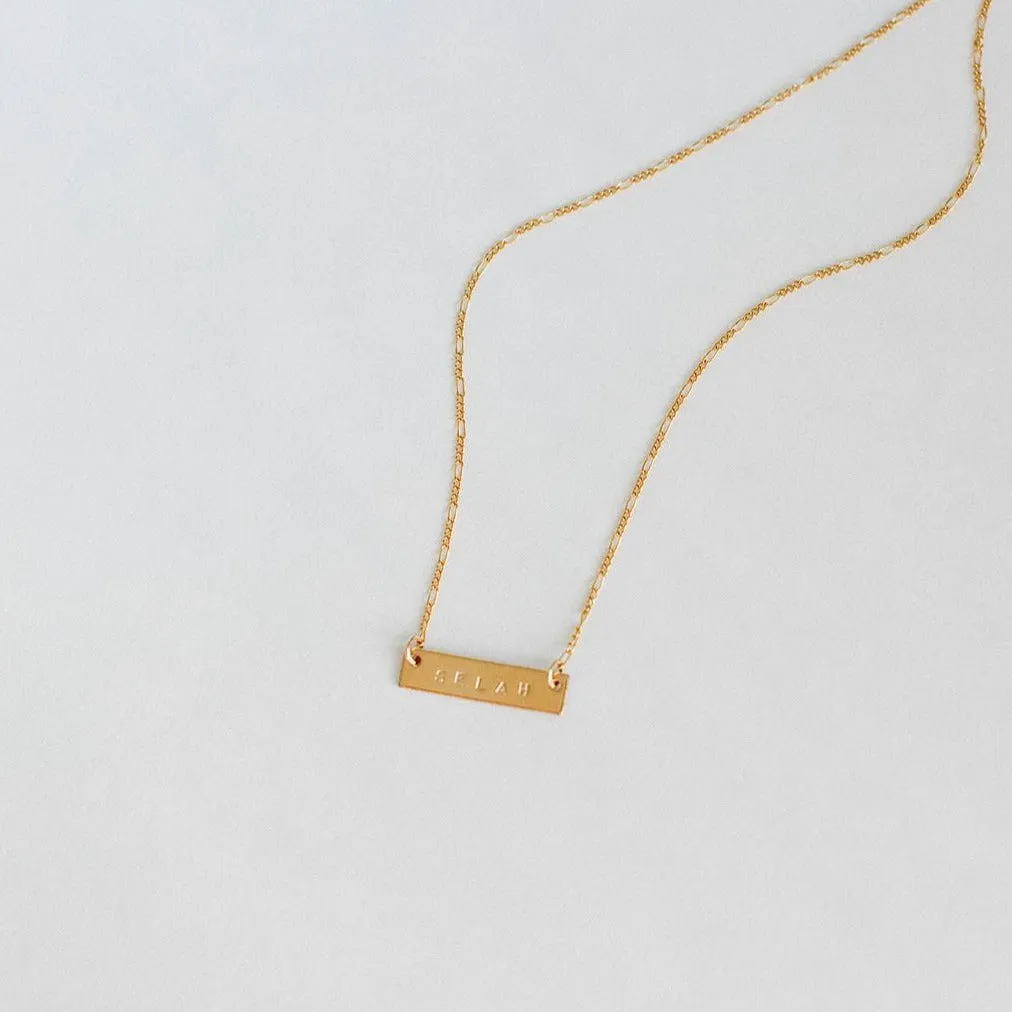 Horizontal Pendant Necklace