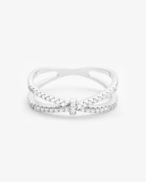 Iced Ribbon Ring