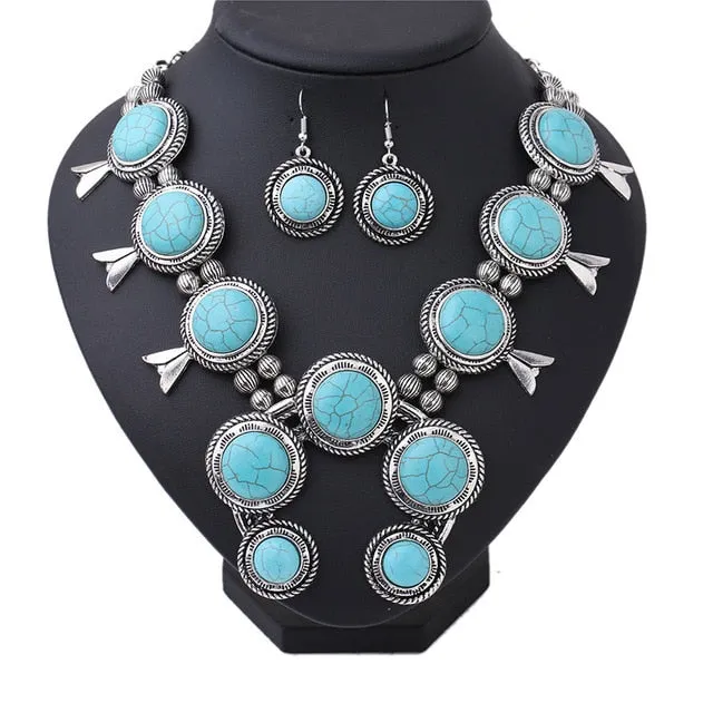 Indian Vintage Statement Large Collar Necklace Women Boho Ethnic Maxi Long Big Chunky Retro Tribal Moon Pendant Necklace Jewelry