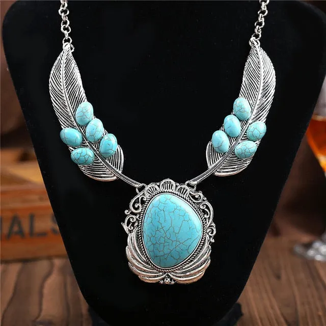 Indian Vintage Statement Large Collar Necklace Women Boho Ethnic Maxi Long Big Chunky Retro Tribal Moon Pendant Necklace Jewelry