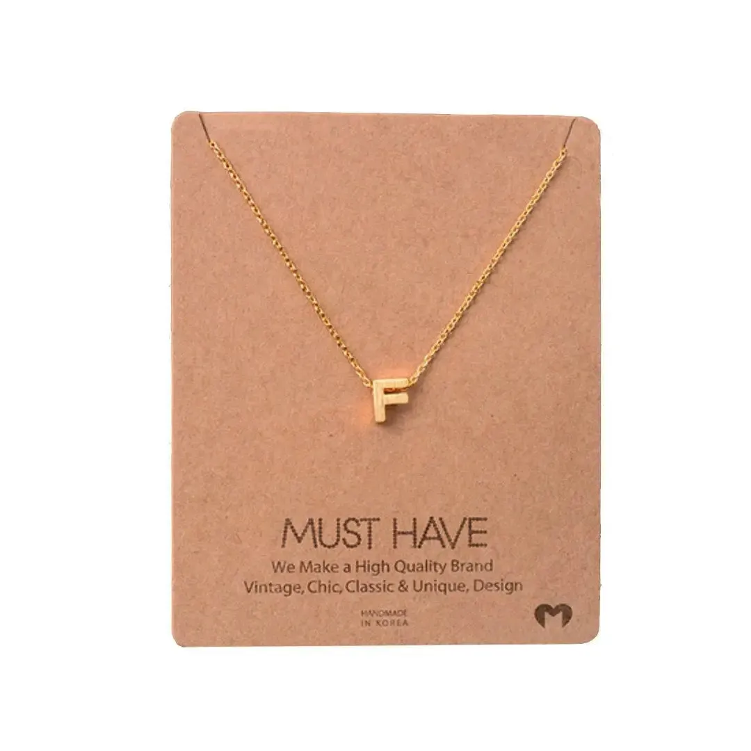 INITIAL F GOLD NECKLACE