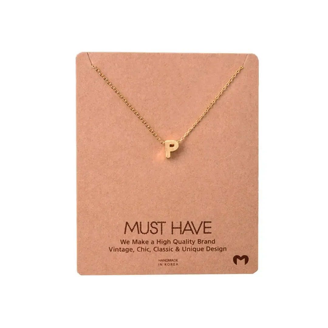 INITIAL P GOLD NECKLACE