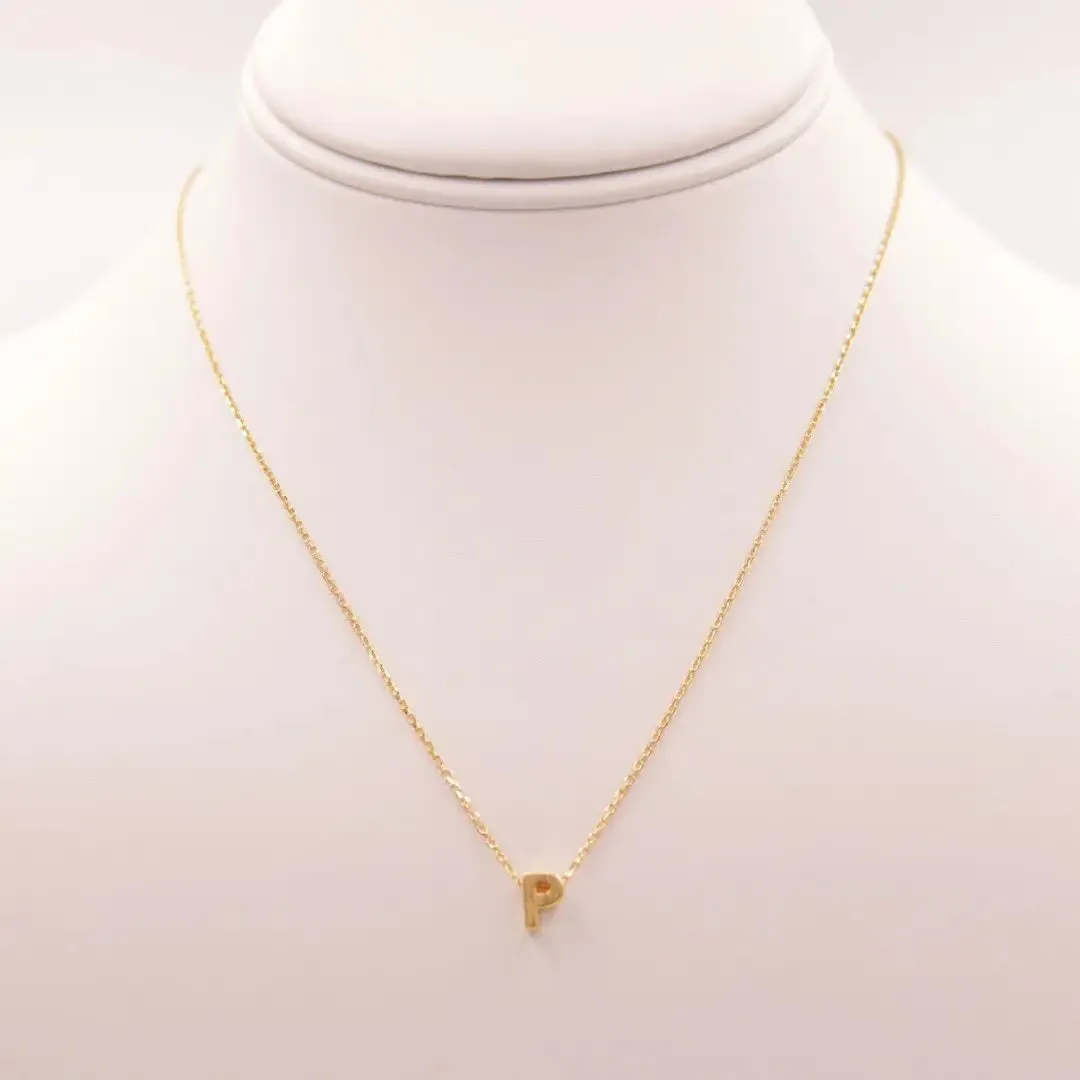 INITIAL P GOLD NECKLACE