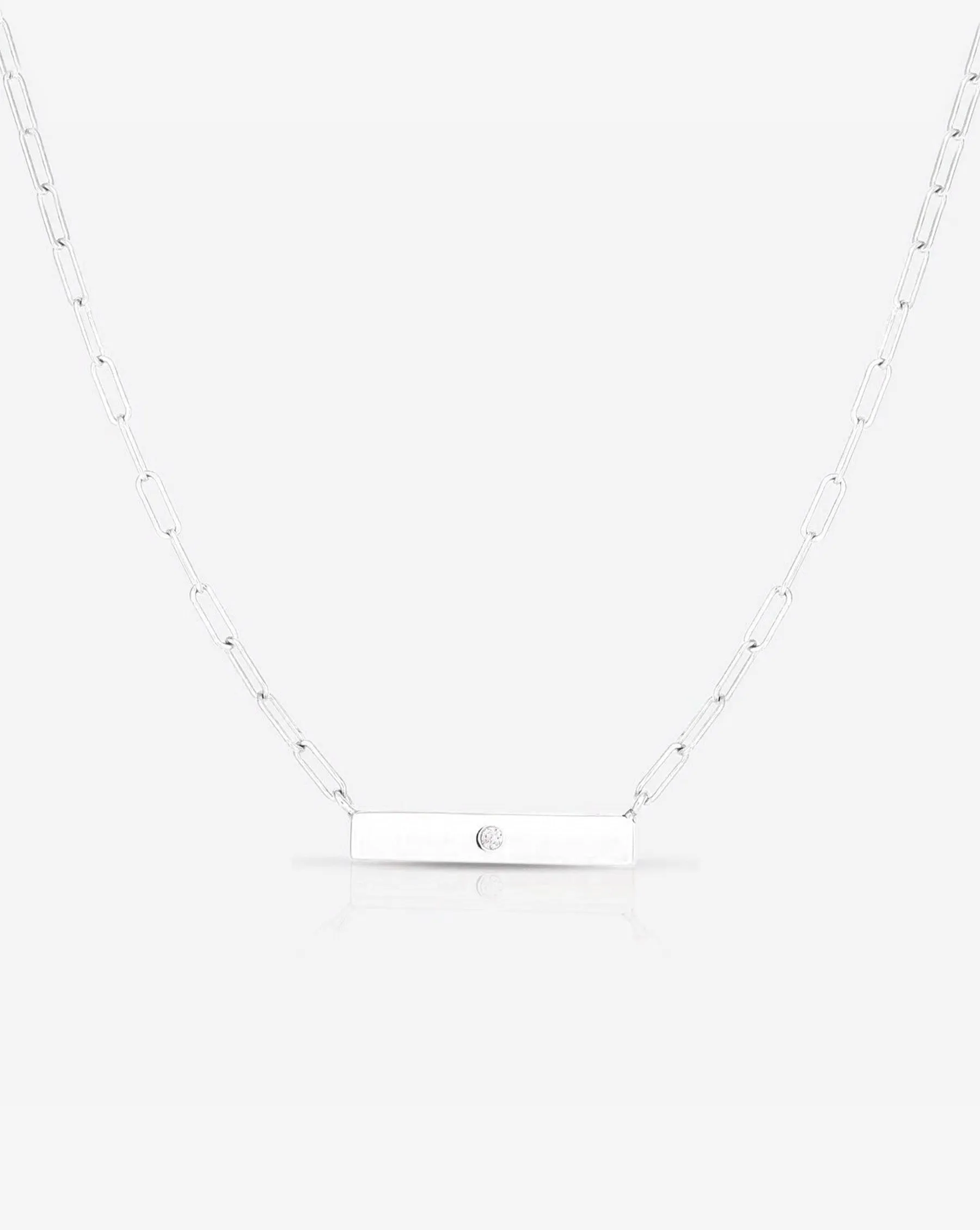 Inlay Birthstone Bar Necklace