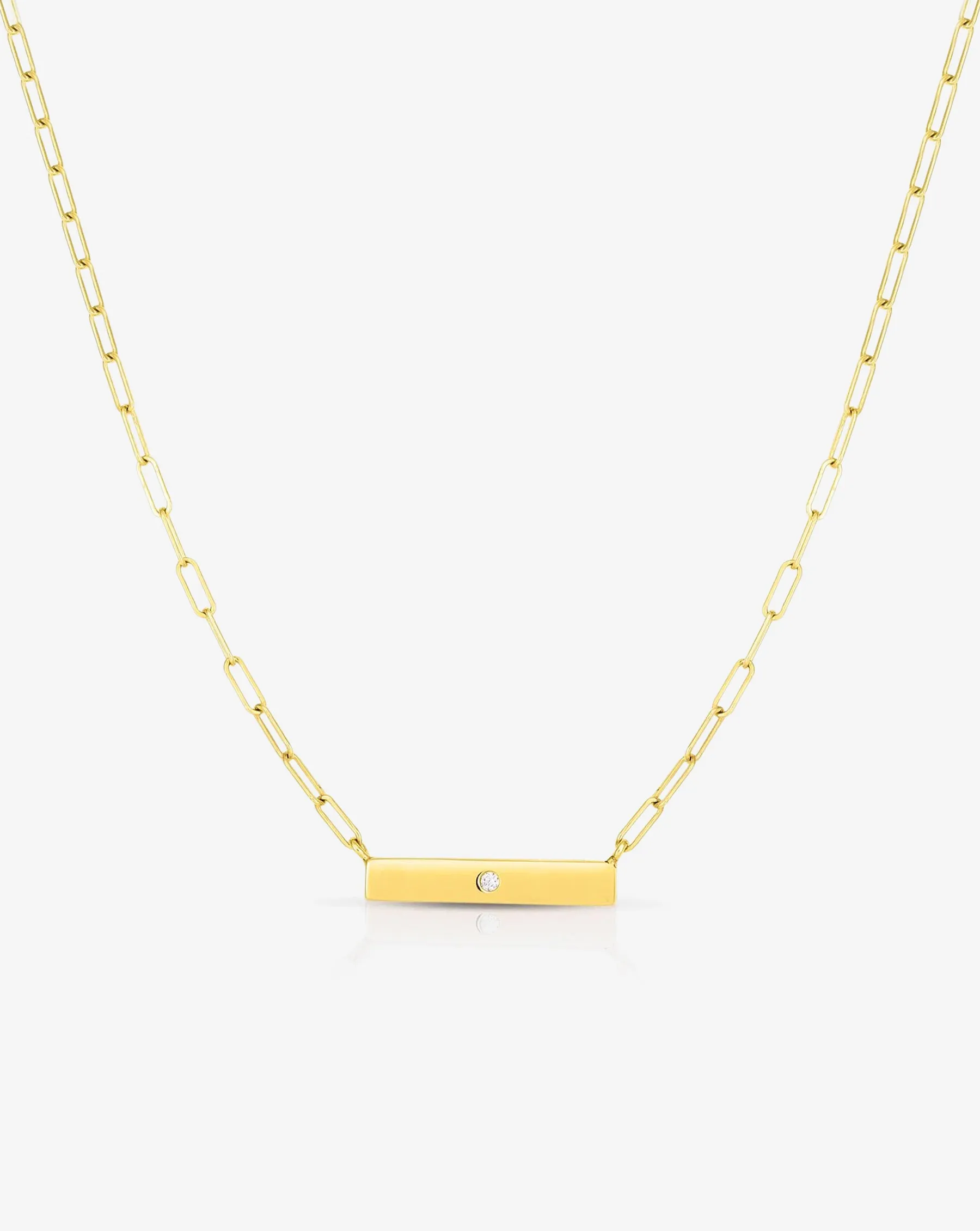 Inlay Birthstone Bar Necklace