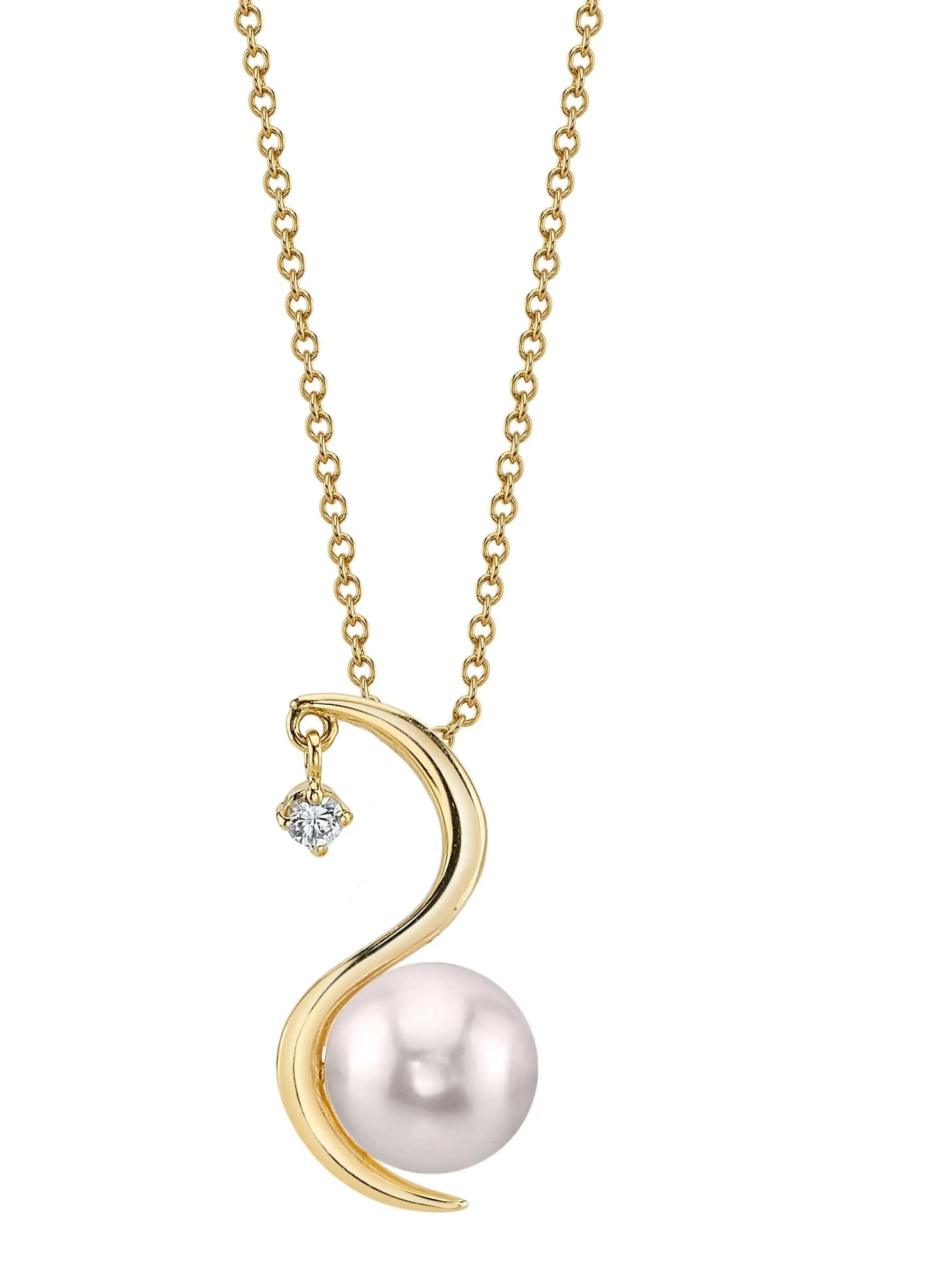 Japanese Akoya Pearl & Diamond Ellis Pendant