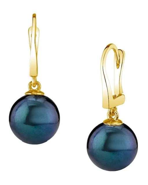 Japanese Black Akoya Pearl Classic Elegance Earrings