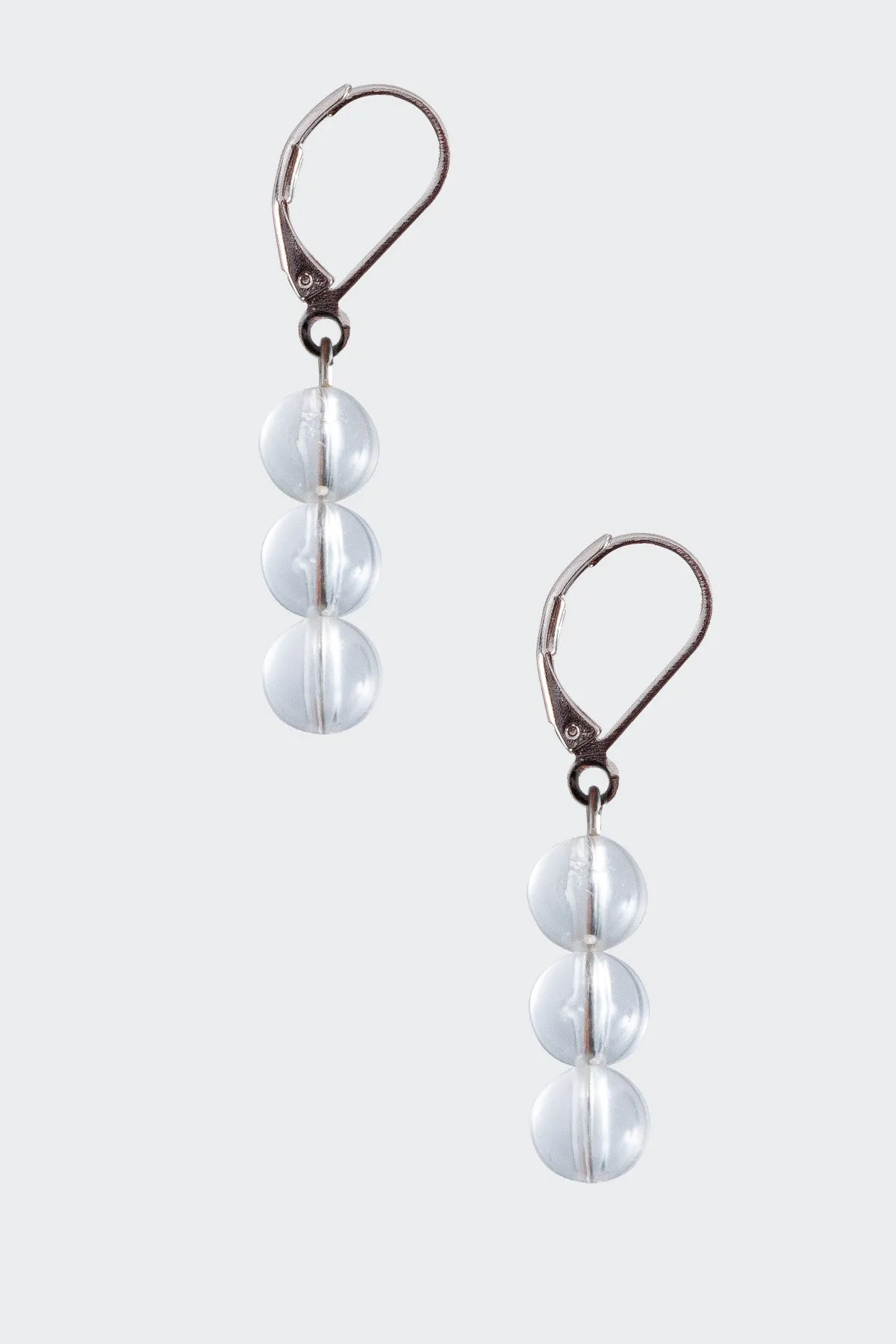 JWL8DE - 8MM Triple Beaded Drop Earrings