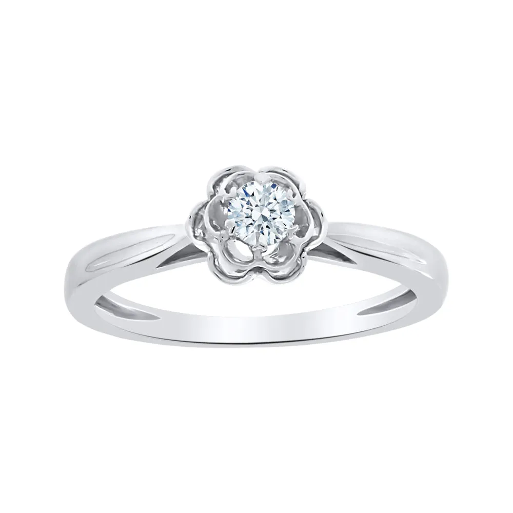 KATARINA 1/6 cttw Diamond Floral Promise Ring