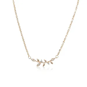 Leaf Cubic Zirconia Necklace