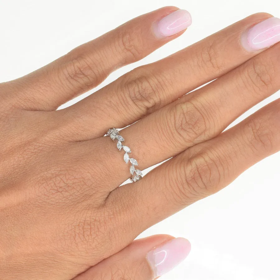 Leaf Eternity Ring