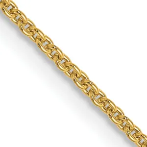 Leslie 14k Yellow Gold 1.1 mm Round Cable Chain