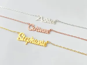 Maiden Art - Personalized Name Necklace | 18k gold, silver, rose gold - customizable lengths (14-24 inches)-Perfect Gift for a timeless memory, and style, for any special occasion