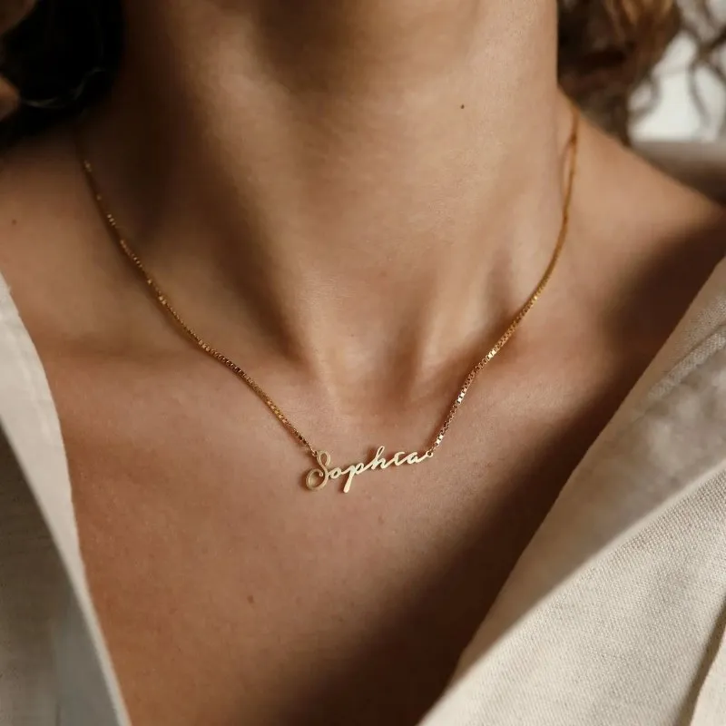 Maiden Art - Personalized Name Necklace | 18k gold, silver, rose gold - customizable lengths (14-24 inches)-Perfect Gift for a timeless memory, and style, for any special occasion