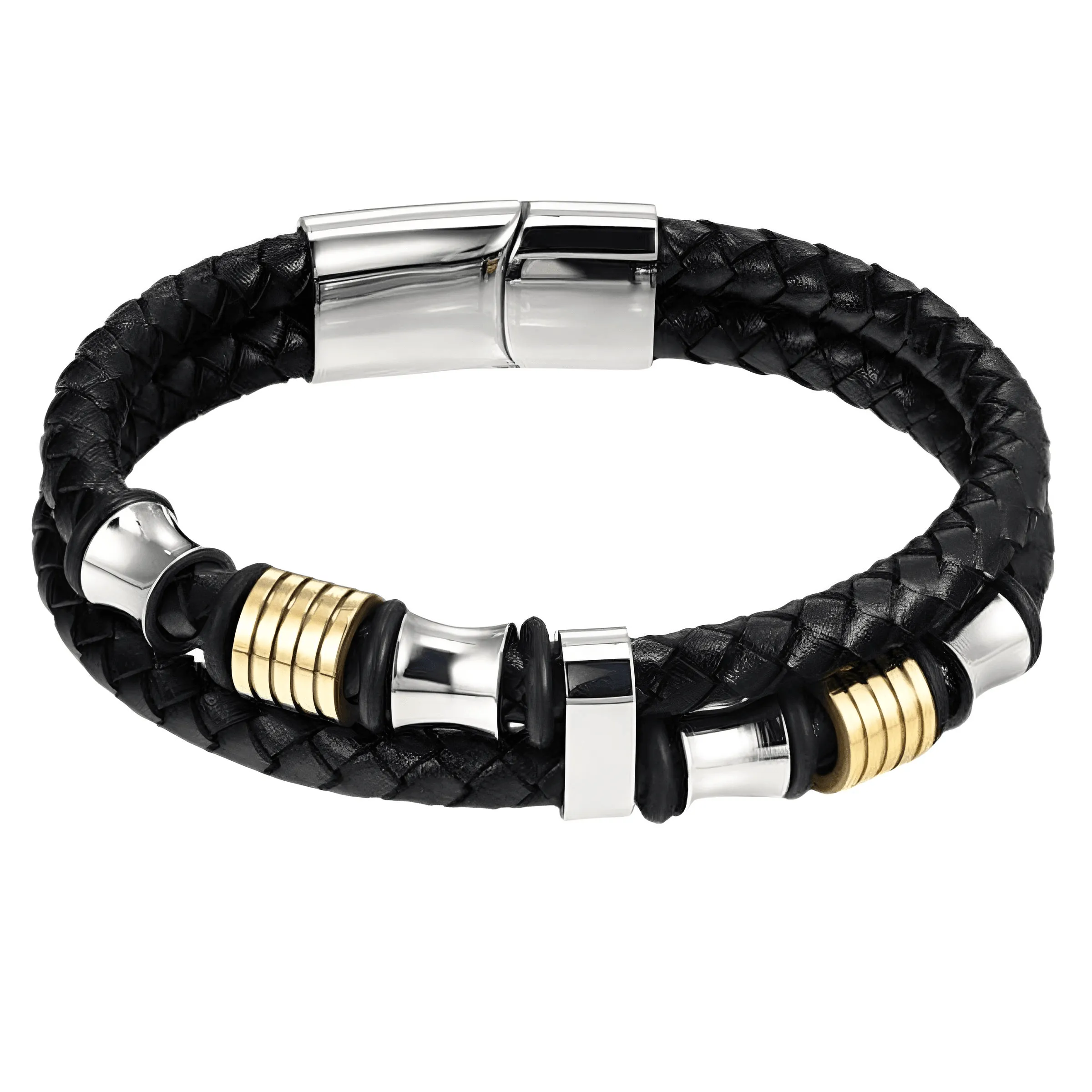 Men's Genuine Leather Double Rope Bracelet