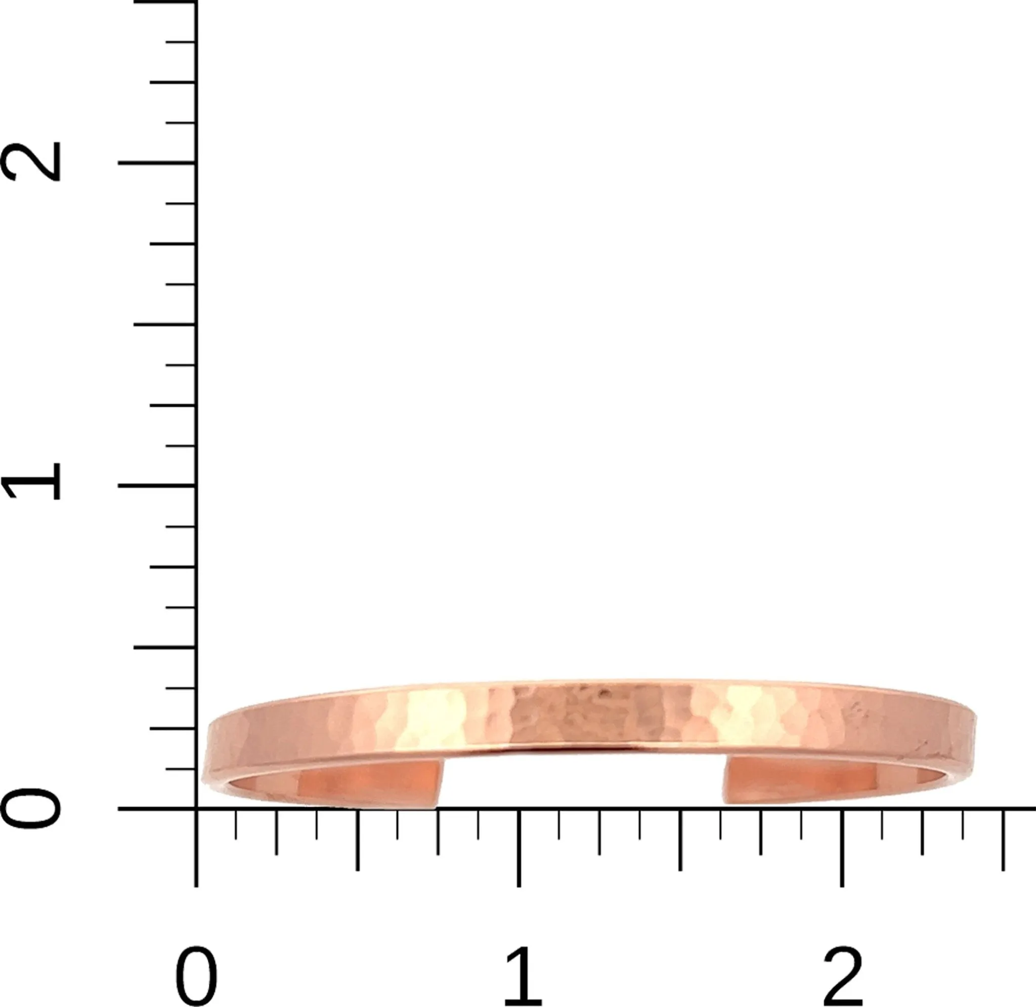 Men's Hammered Copper Cuff Bracelet - 4mm Wide