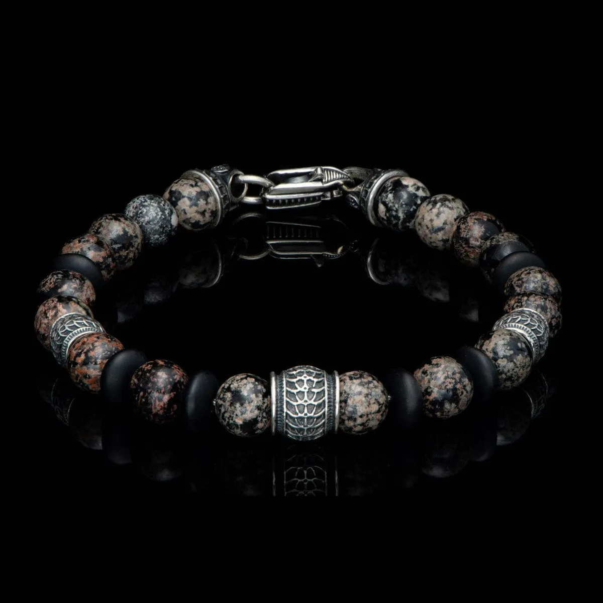 Men's Newport Red Obsidian Bracelet - BB49 RSO