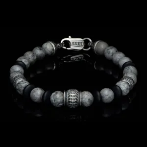 Men's Newport Silver Agate Bracelet - BB49 SLA