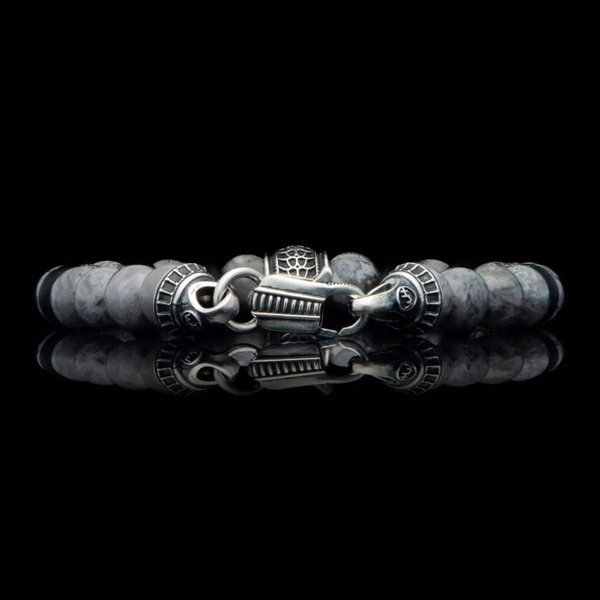 Men's Newport Silver Agate Bracelet - BB49 SLA